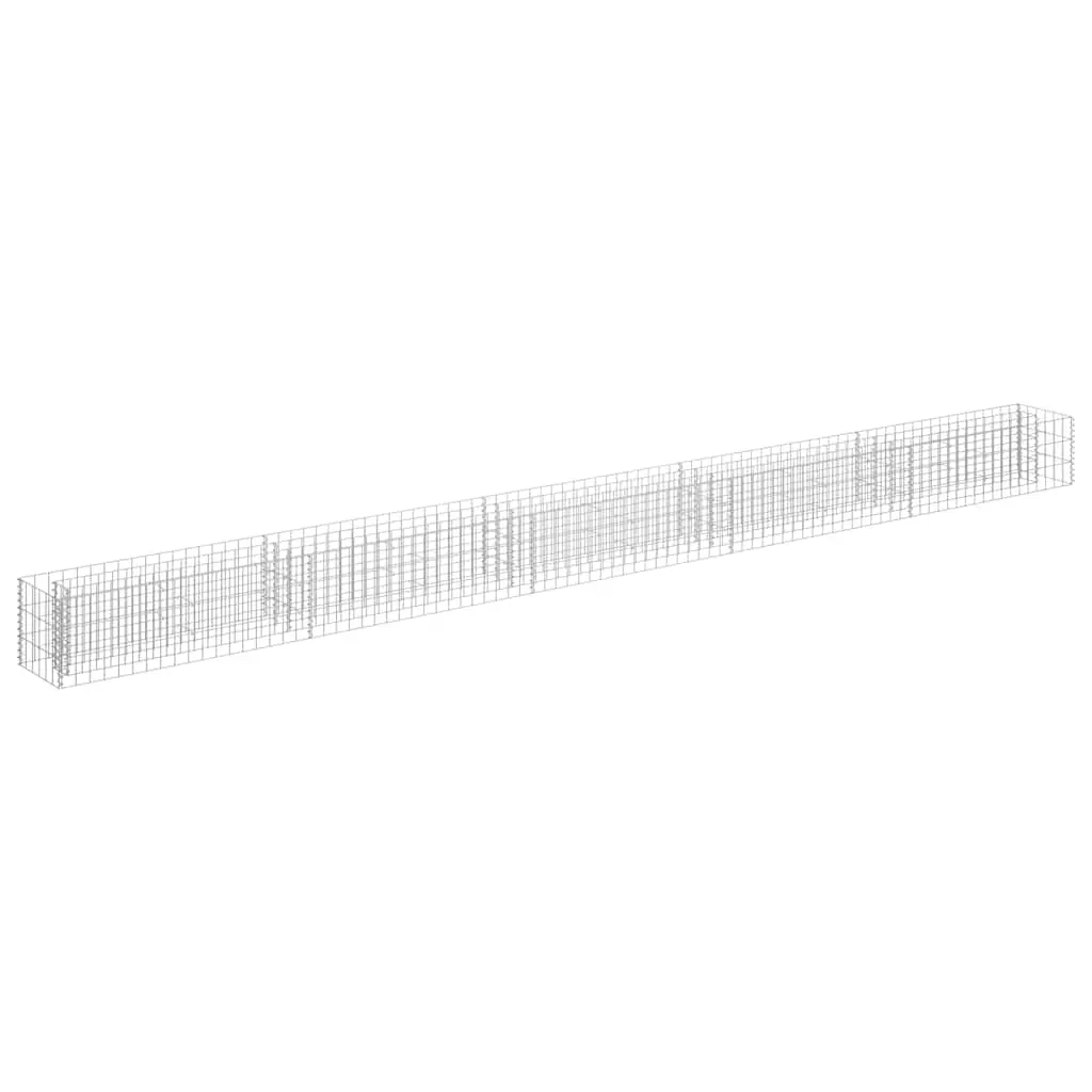 Gabion Raised Bed Galvanised Steel 450x30x30 cm 145645 - Home & Garden