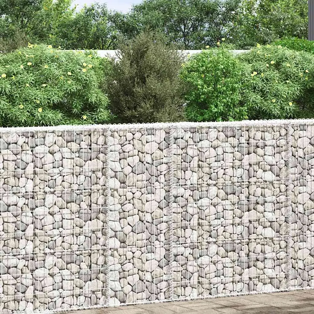 Trapezium Gabion Raised Bed Galvanised Steel 100x20x100 cm 145652 - Home & Garden