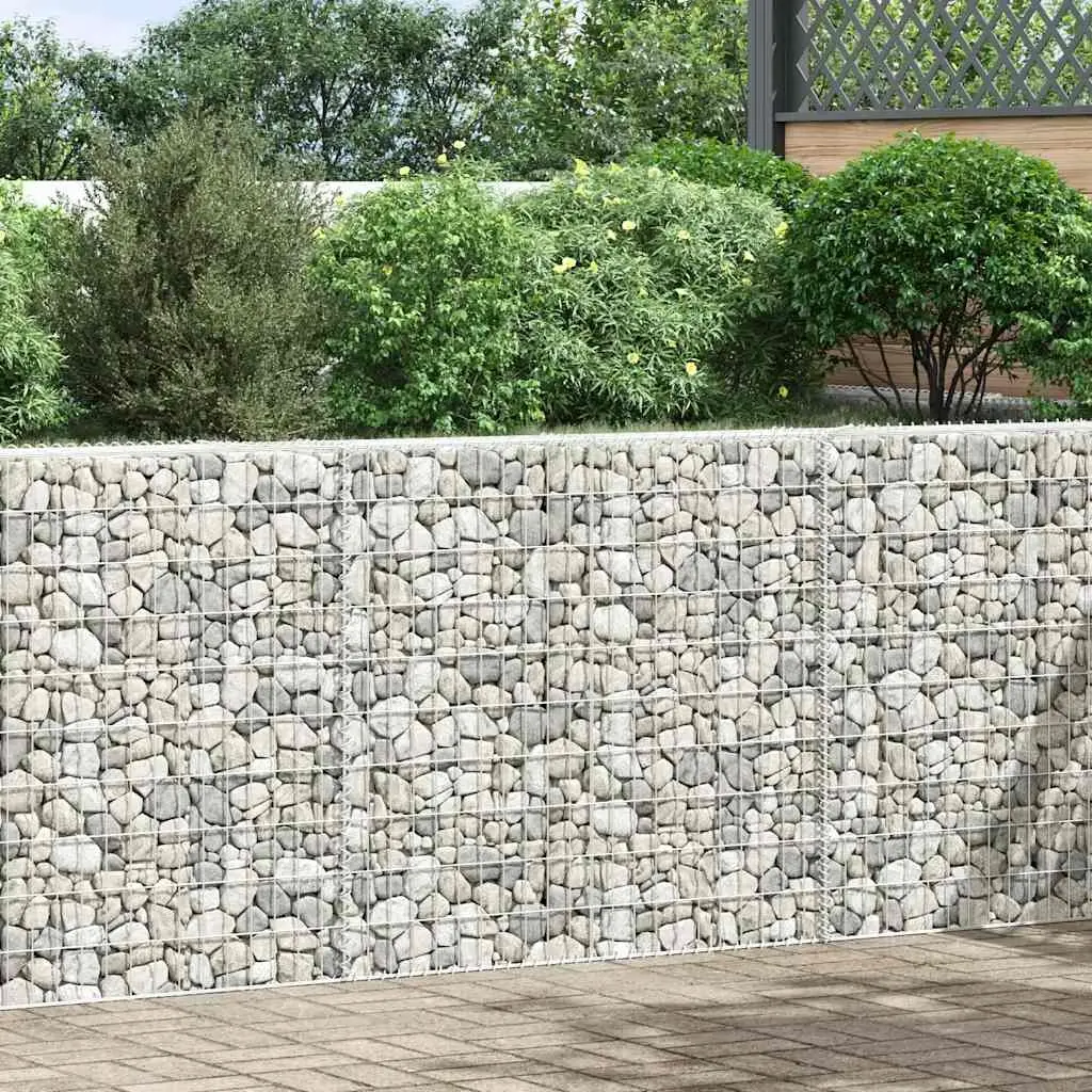 Trapezium Gabion Raised Bed Galvanised Steel 150x20x100 cm 145654 - Home & Garden