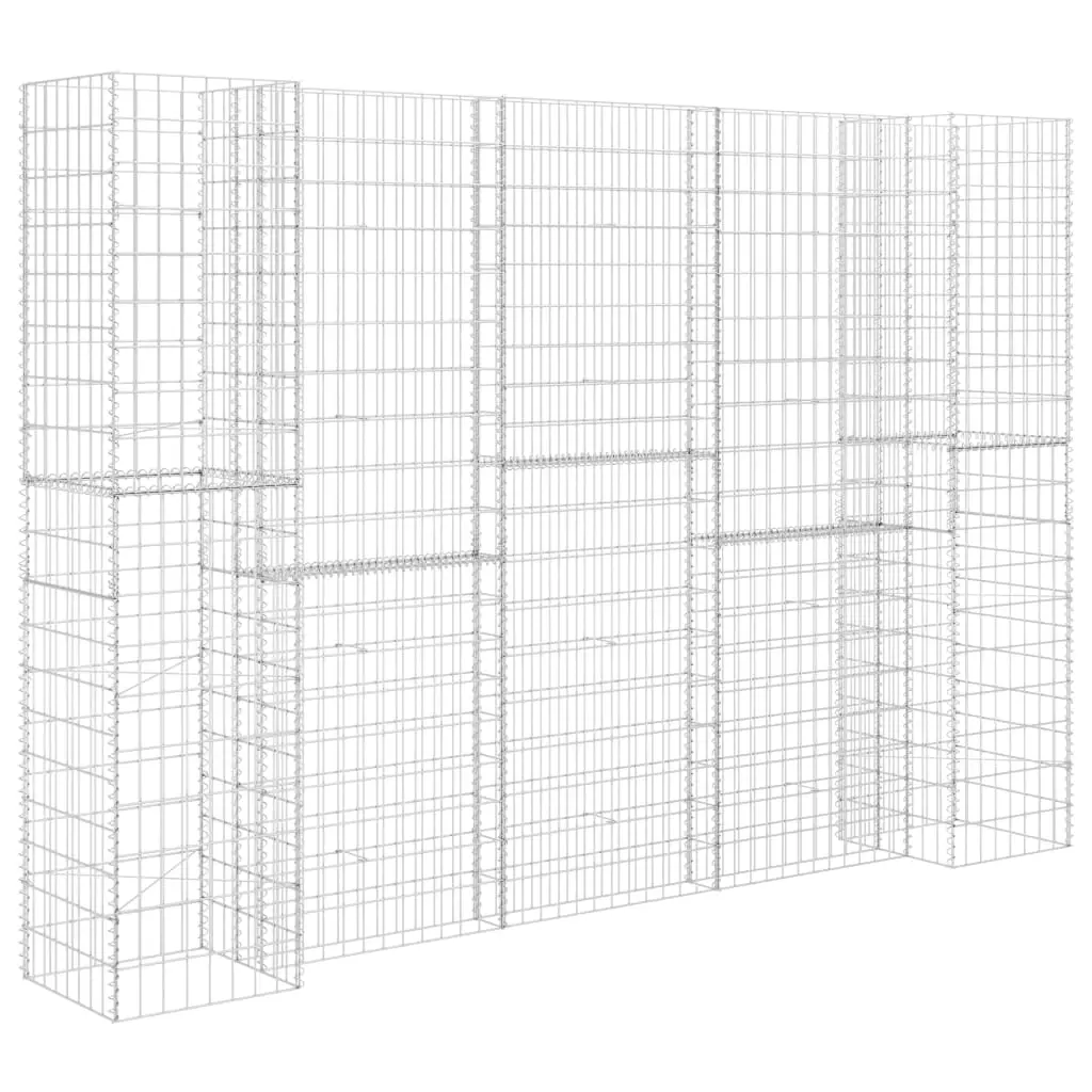 H-Shaped Gabion Planter Steel Wire 260x40x200 cm 145665