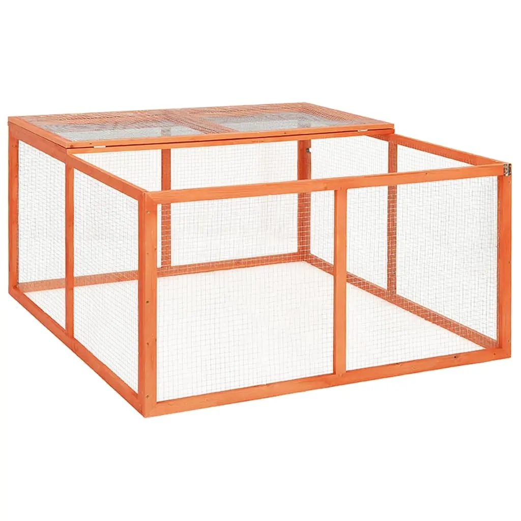 Rabbit Hutch 124x120x60 cm Solid Firwood 170876 - Pets