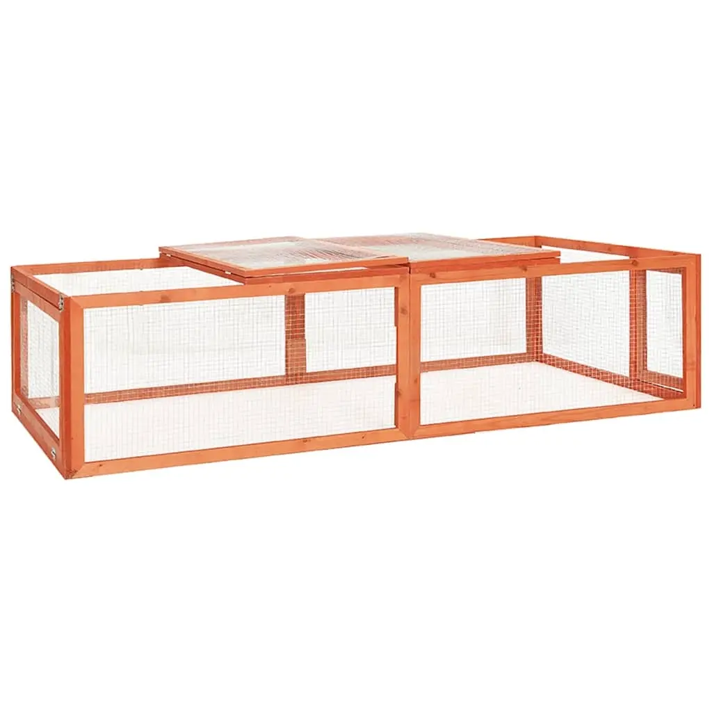 Rabbit Hutch 183x90x46.5 cm Solid Firwood 170877 - Pets