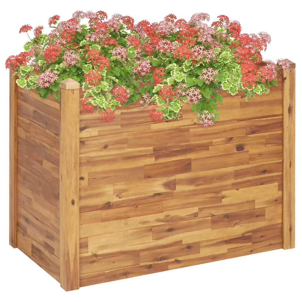 Garden Raised Bed 110x60x84 cm Solid Acacia Wood 46579 - Home & Garden