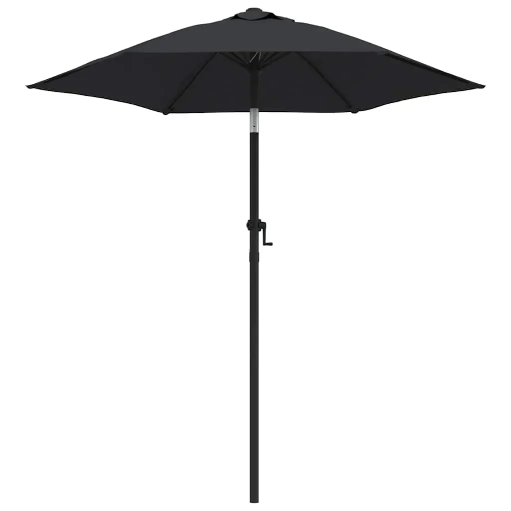 Garden Parasol Black 200x224 cm Aluminium 47210 - Home & Garden