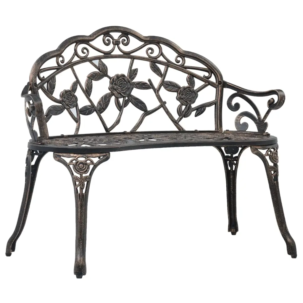 Bistro Bench 100cm Bronze Cast Aluminium 47859 - Furniture