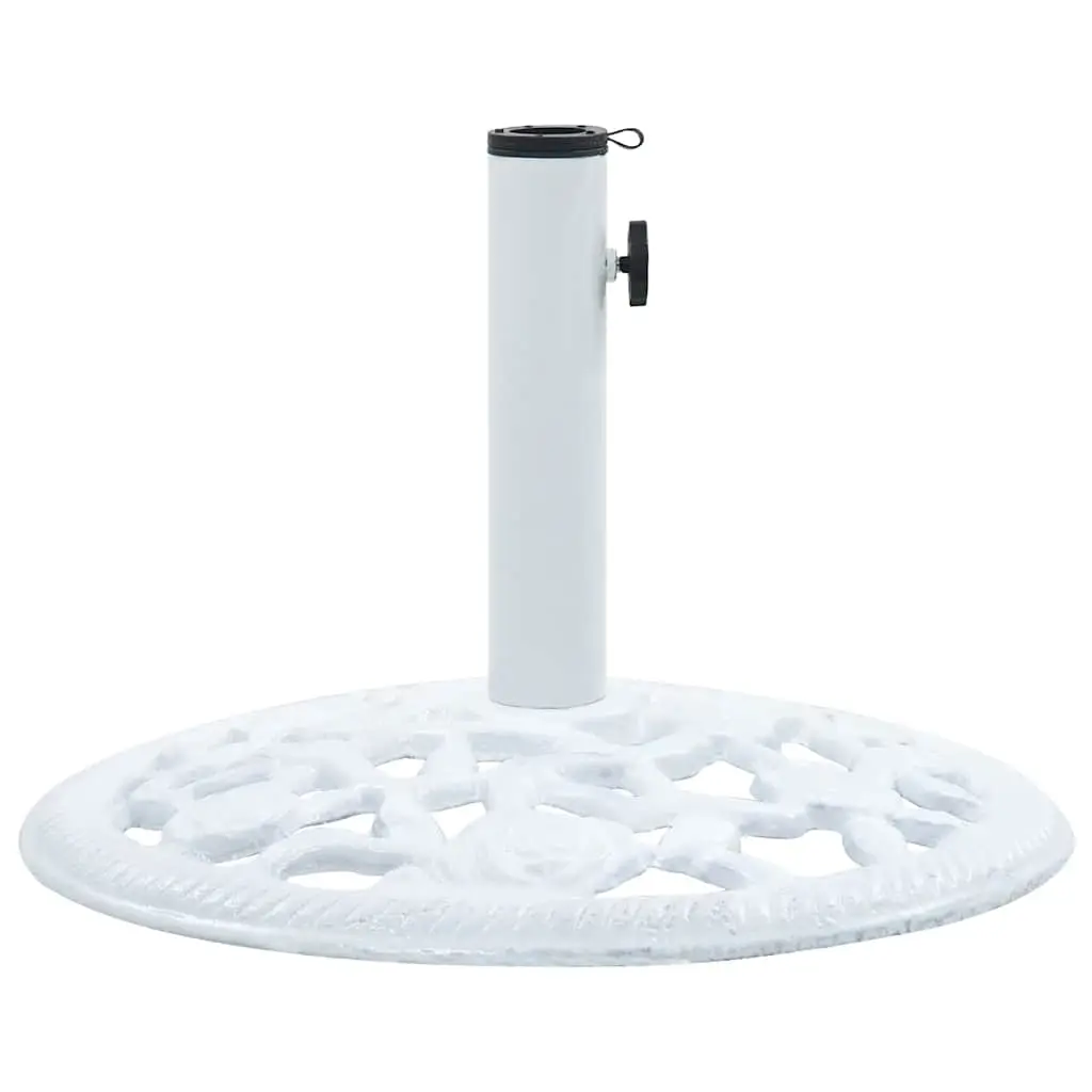 Umbrella Base White 12 kg 48 cm Cast Iron 47860 - Home & Garden