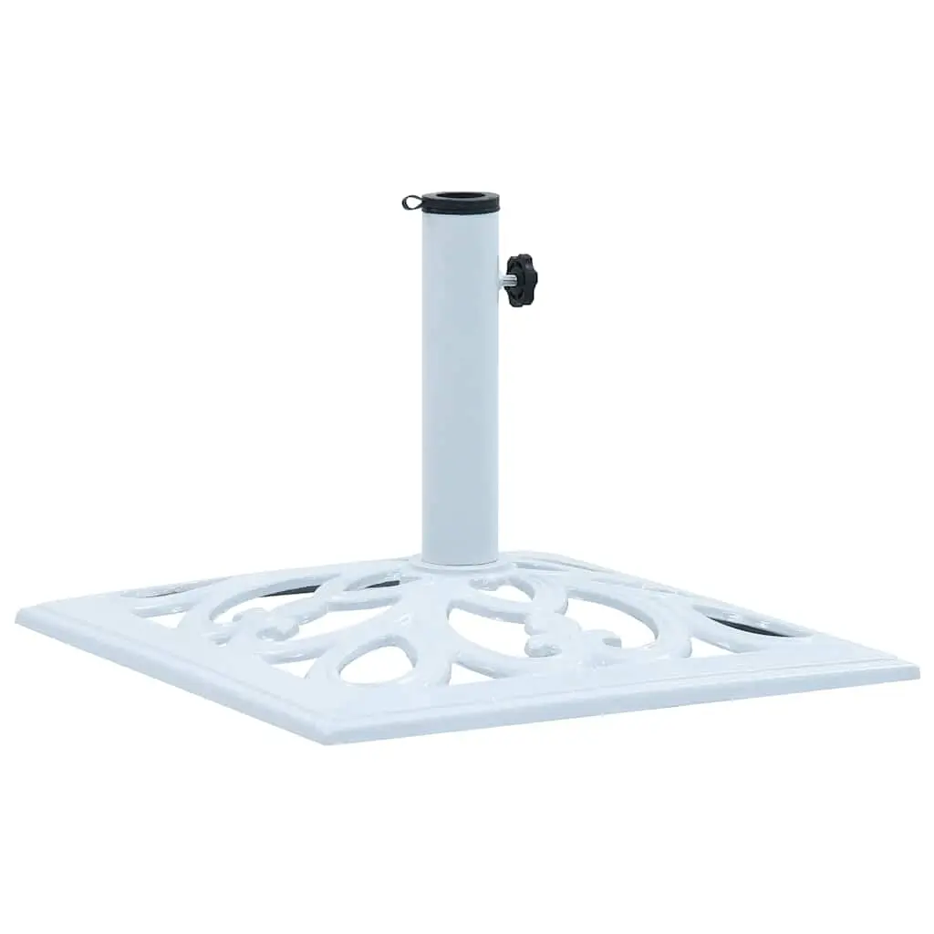 Umbrella Base White 12 kg 49 cm Cast Iron 47867 - Home & Garden