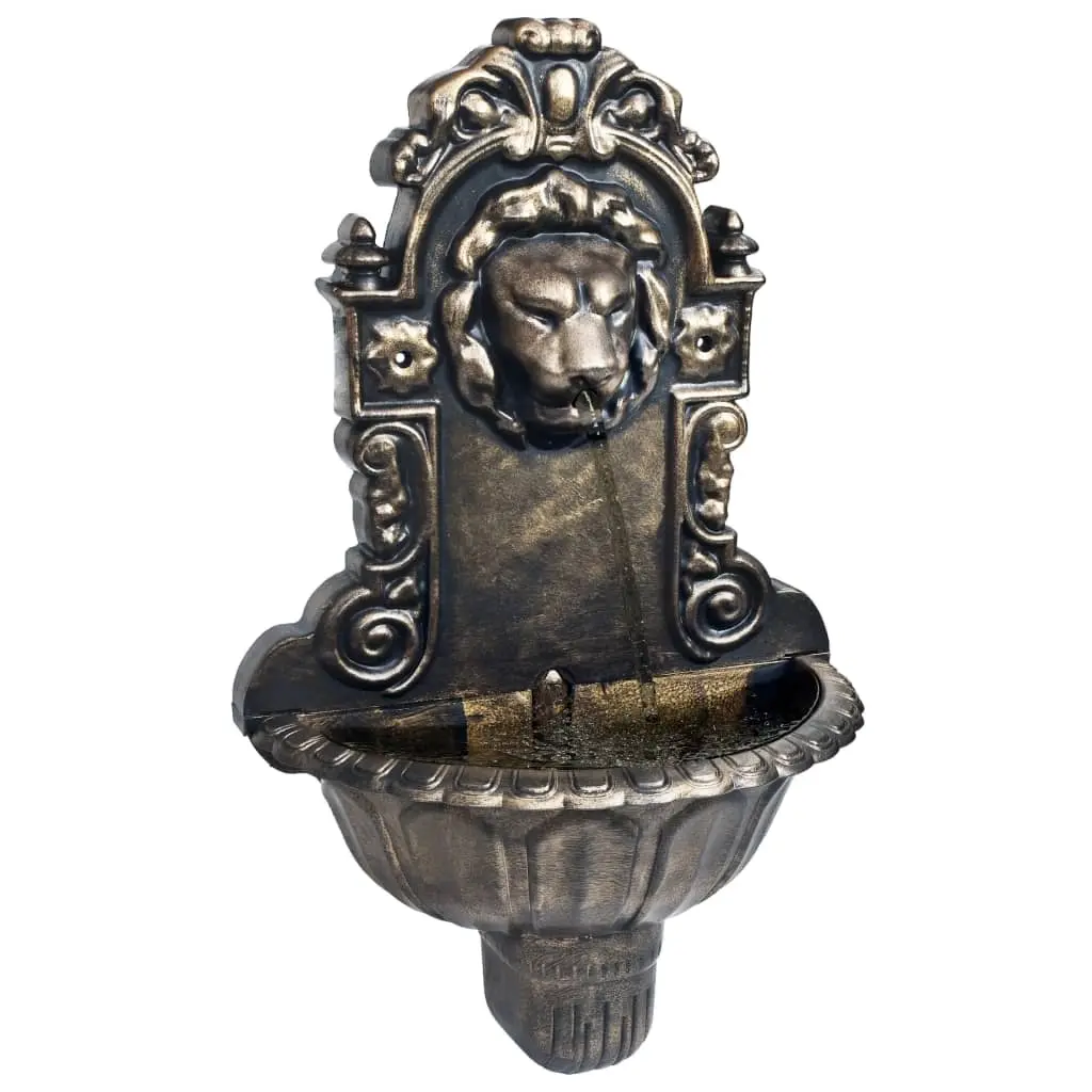 Wall Fountain Lion Head Design Bronze 48222 - Home & Garden
