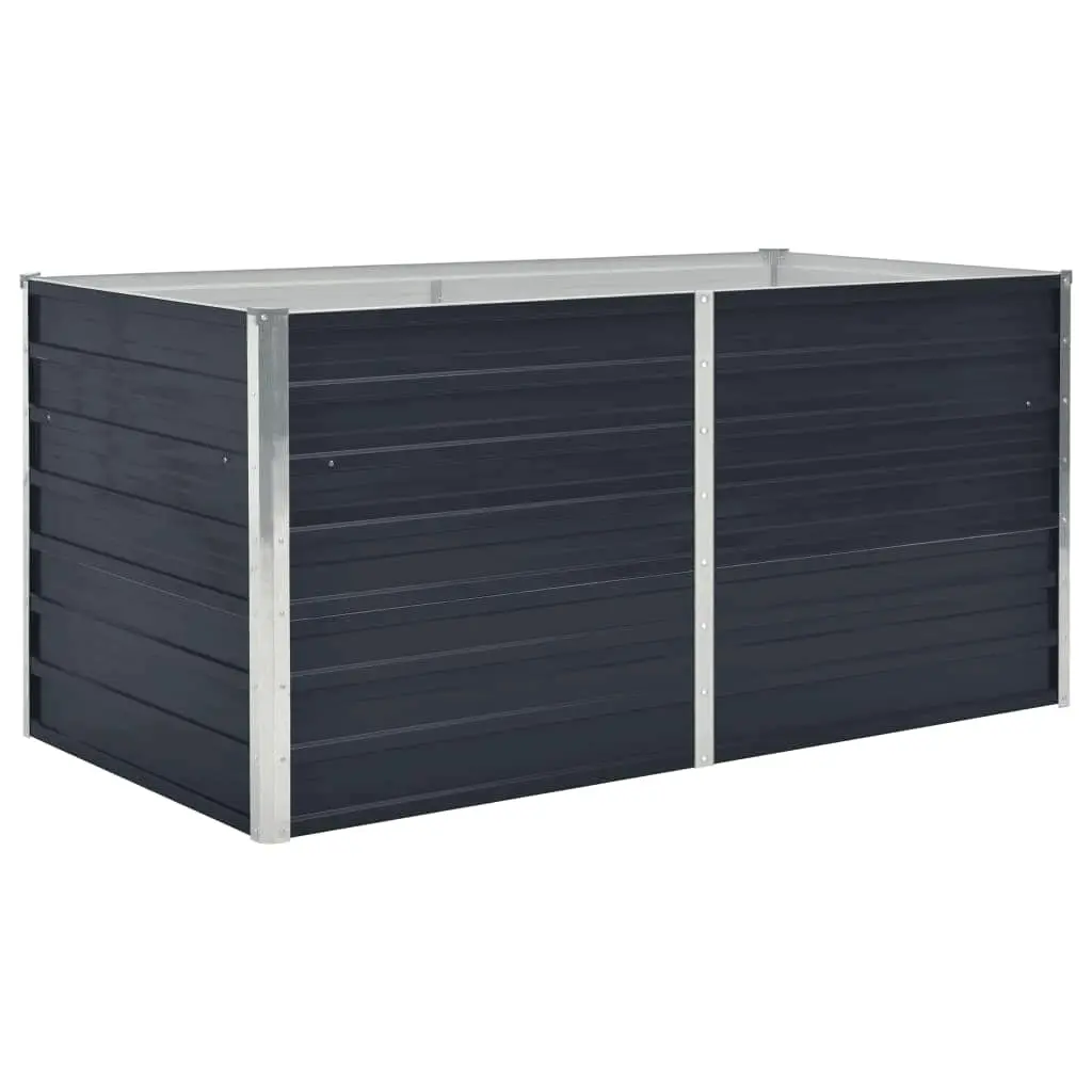 Raised Garden Bed 160x80x45 cm Galvanised Steel Anthracite 47013 - Home & Garden
