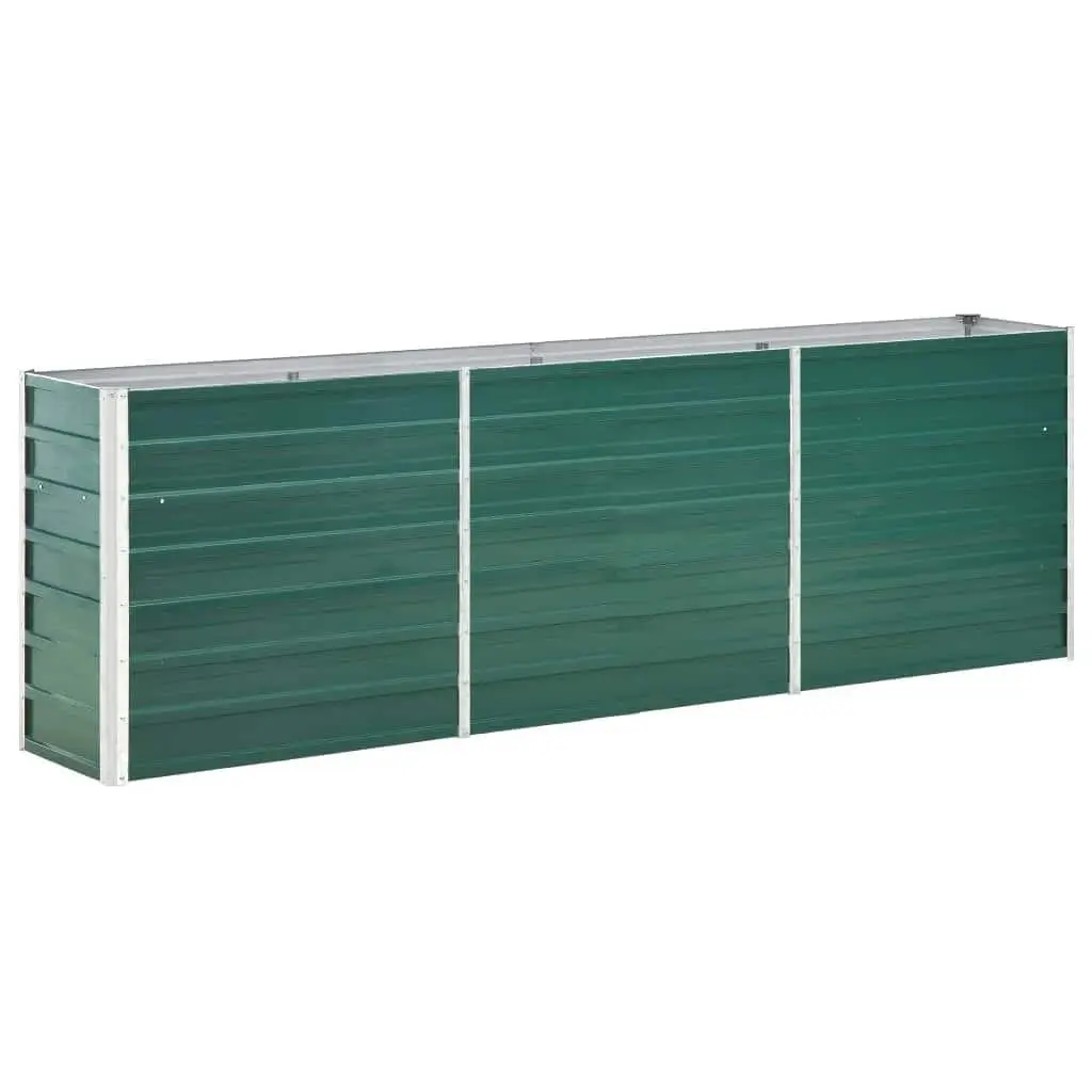 Garden Raised Bed Galvanised Steel 240x40x77 cm Green 47041 - Home & Garden