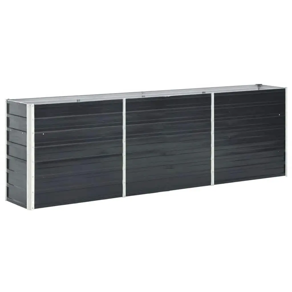 Garden Raised Bed Galvanised Steel 240x40x77 cm Anthracite 47043 - Home & Garden