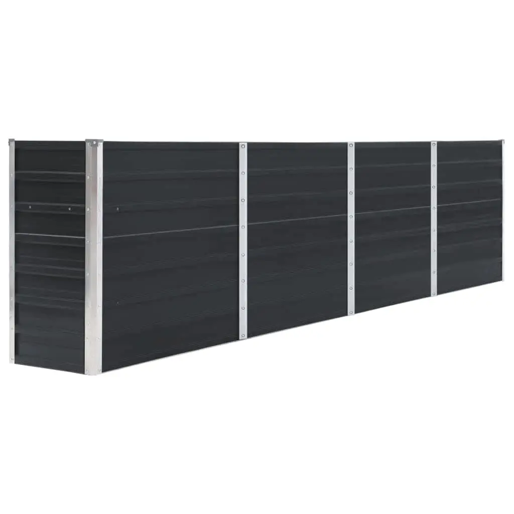 Raised Garden Bed 320x40x77 cm Galvanised Steel Anthracite 47051 - Best Sellers From $10