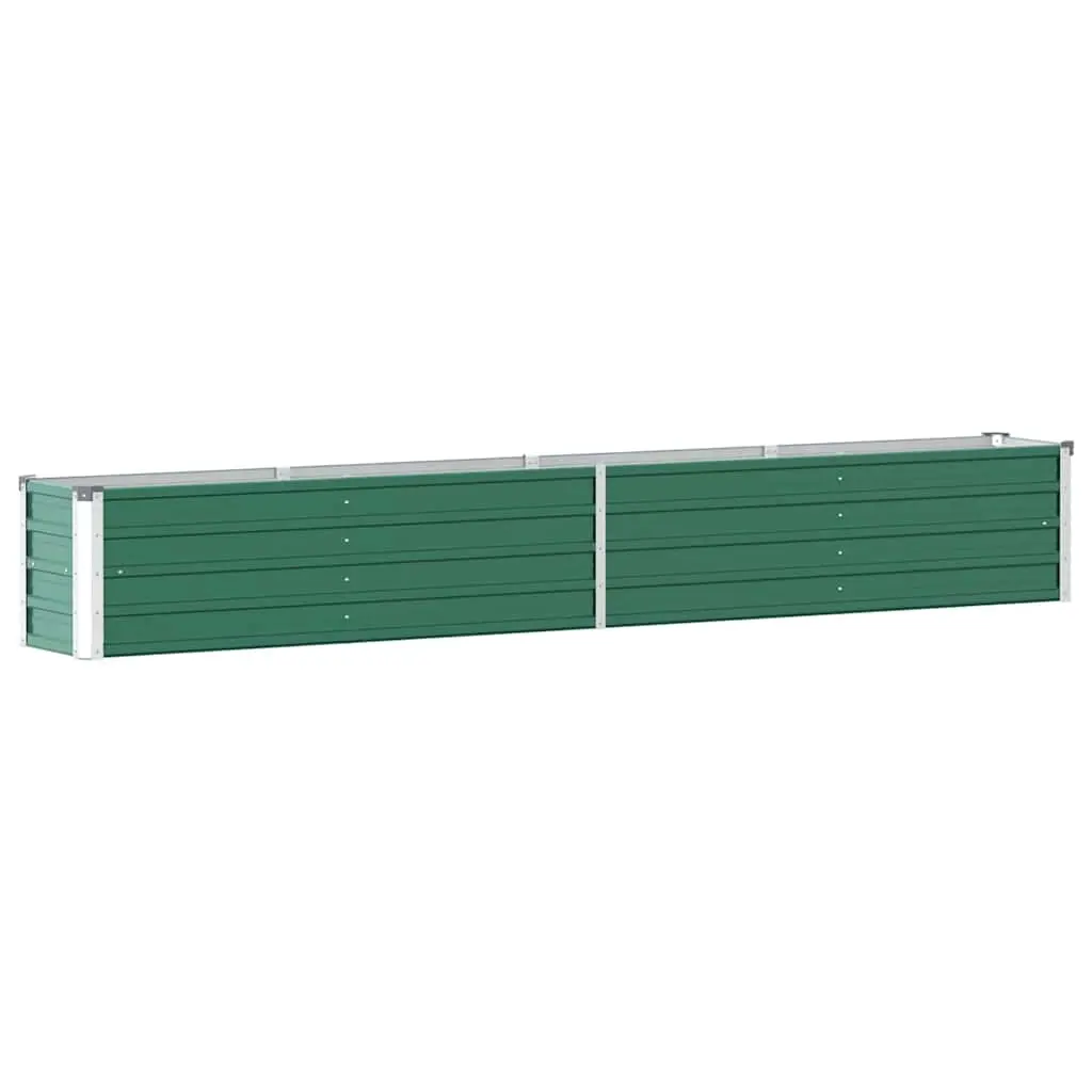 Garden Raised Bed Galvanised Steel 320x40x45 cm Green 47053 - Home & Garden