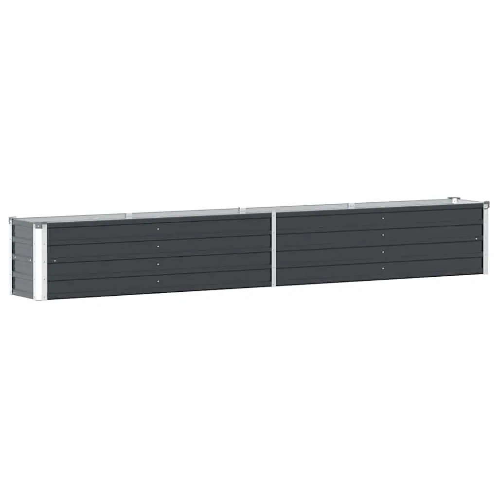 Garden Raised Bed Galvanised Steel 320x40x45 cm Anthracite 47055 - Home & Garden