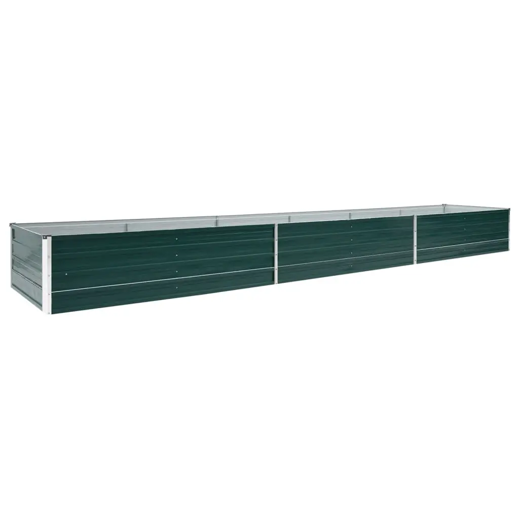 Garden Raised Bed Galvanised Steel 480x80x45 cm Green 47065 - Home & Garden
