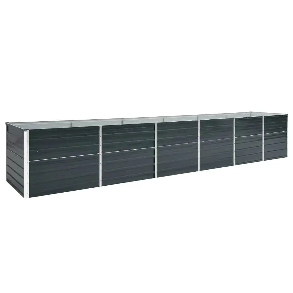 Garden Raised Bed Galvanised Steel 480x80x77 cm Anthracite 47071 - Home & Garden