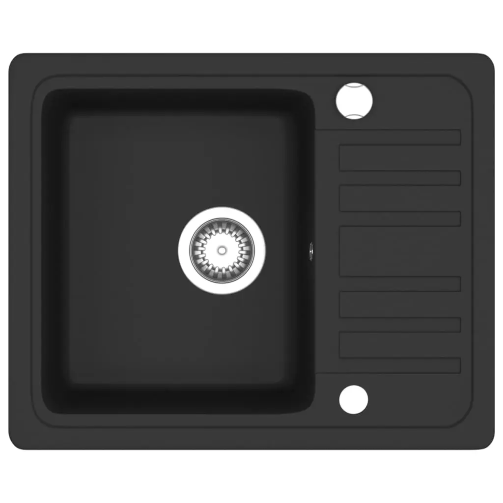 Granite Kitchen Sink Single Basin Black 145524 - Hardware