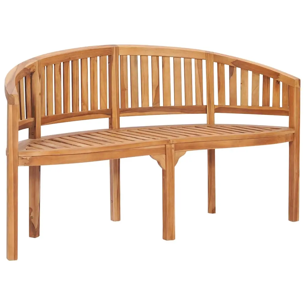 Banana Bench 151 cm Solid Teak Wood 48021 - Furniture