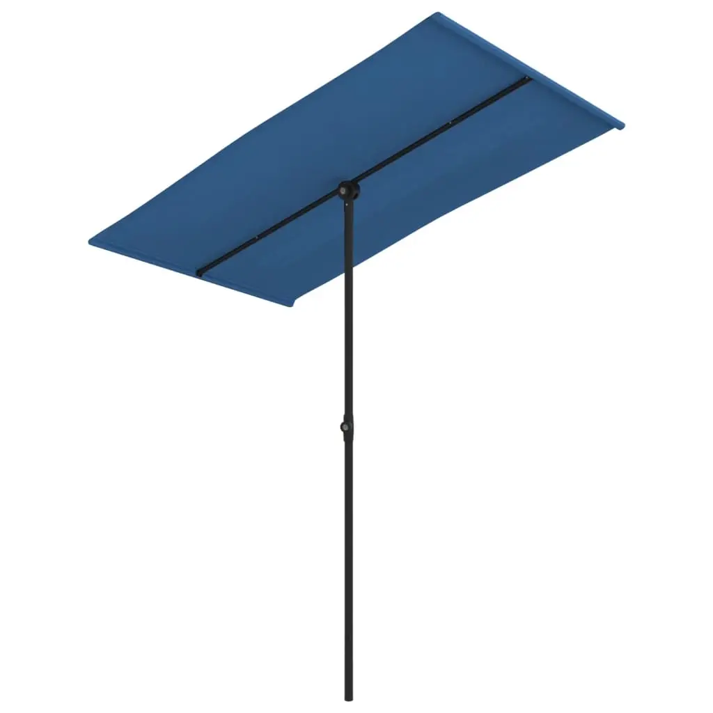 Garden Parasol with Aluminium Pole 180x110 cm Azure Blue 47335 - Home & Garden