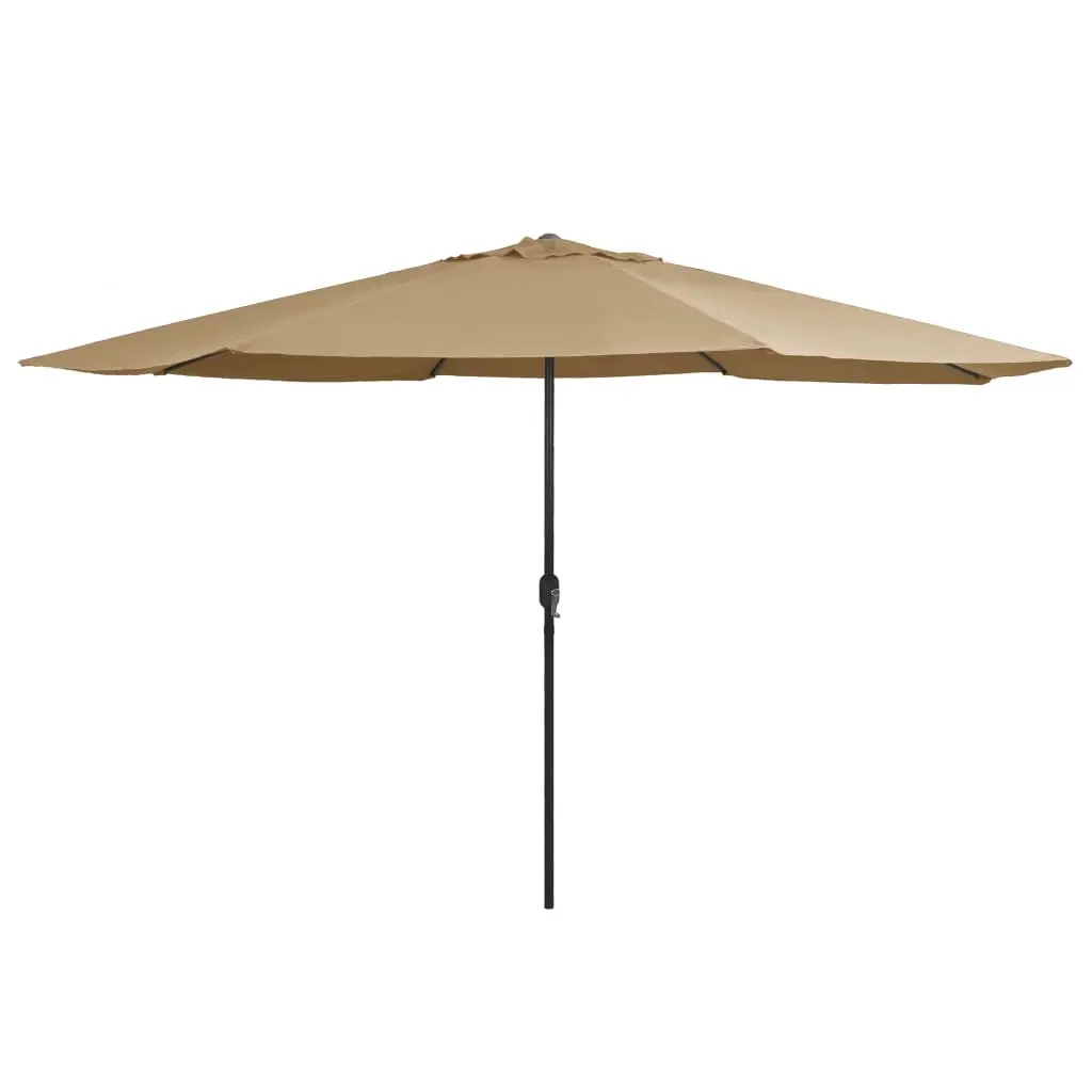 Garden Parasol with Metal Pole 390 cm Taupe 47381 - Home & Garden