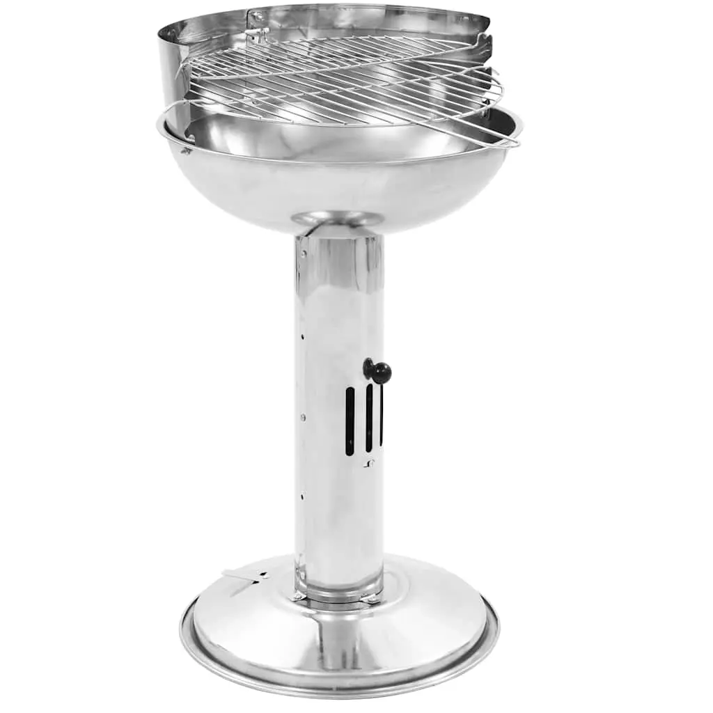 Pedestal Charcoal BBQ Grill Stainless Steel 47853 - Home & Garden