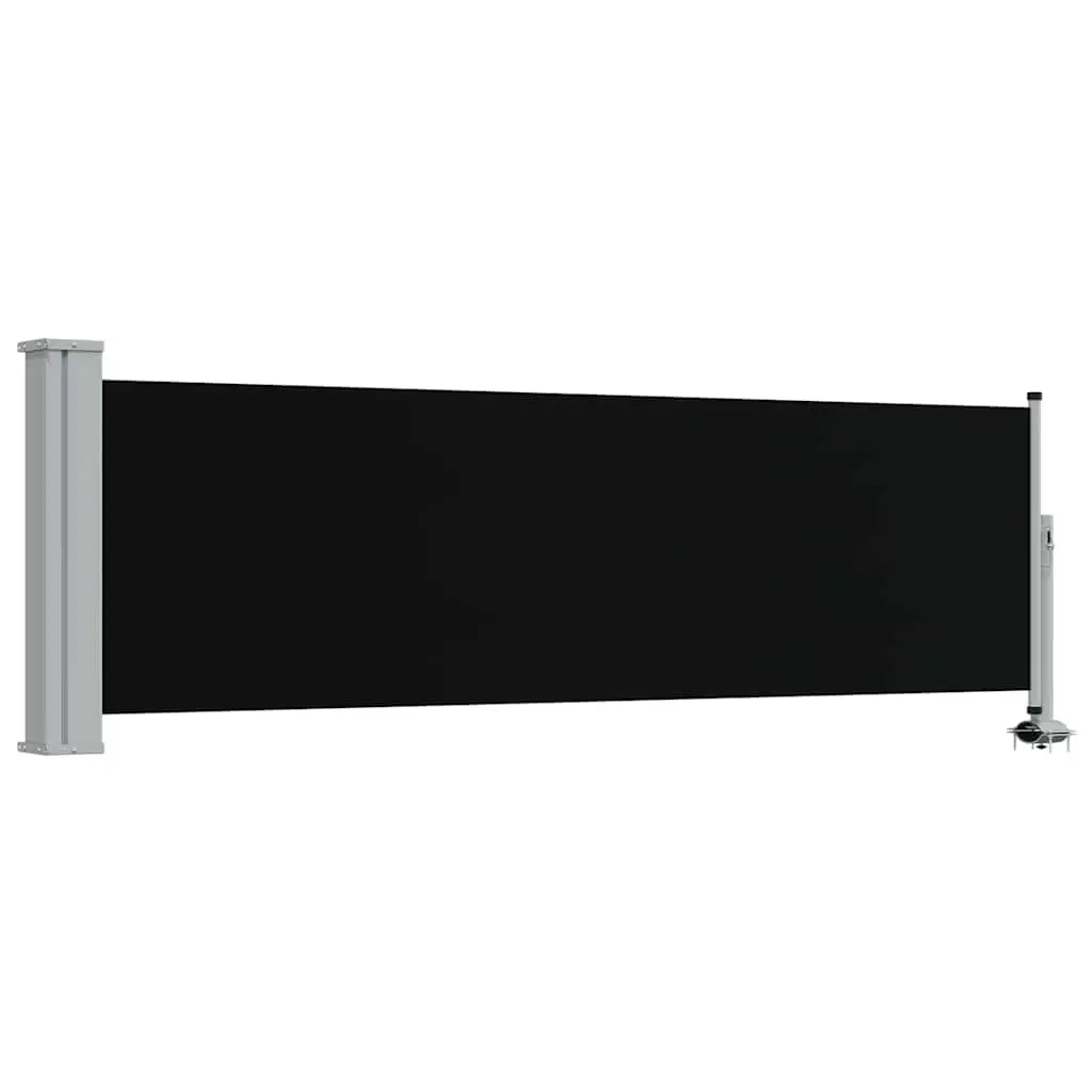 Patio Retractable Side Awning 80x300 cm Black 48358 - Home & Garden
