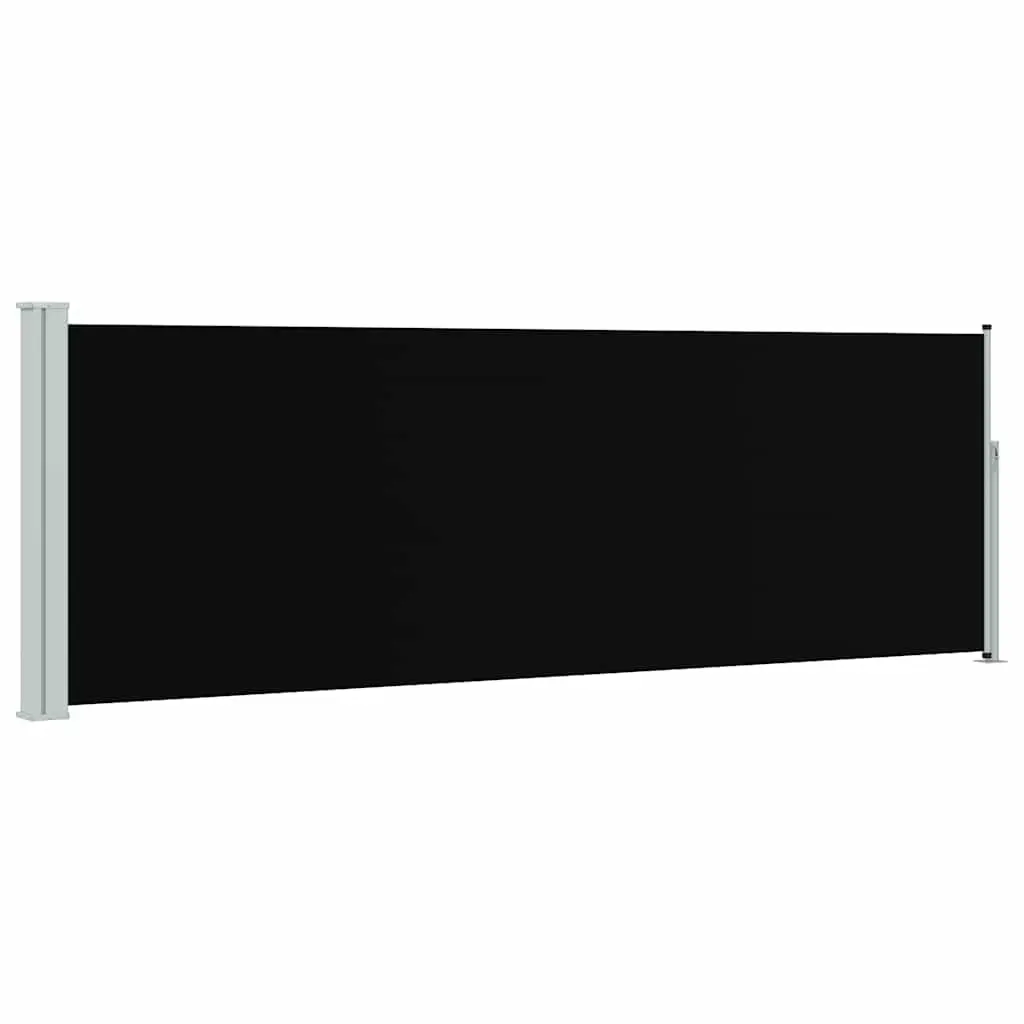 Patio Retractable Side Awning 100x300 cm Black 48370 - Home & Garden