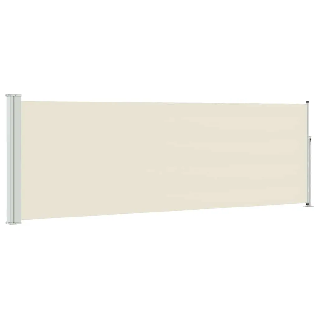 Patio Retractable Side Awning 100x300 cm Cream 48371 - Home & Garden