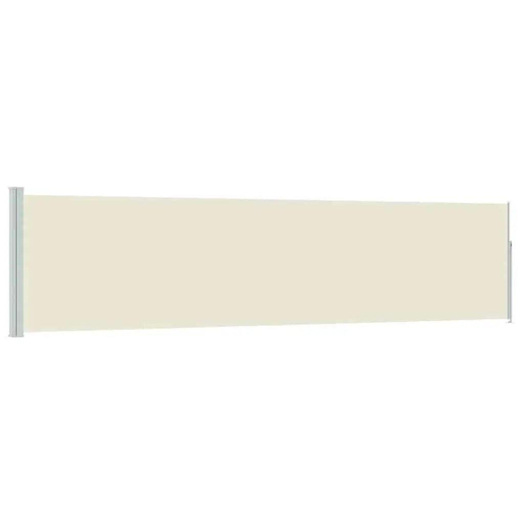 Patio Retractable Side Awning 120x500 cm Cream 48389 - Home & Garden