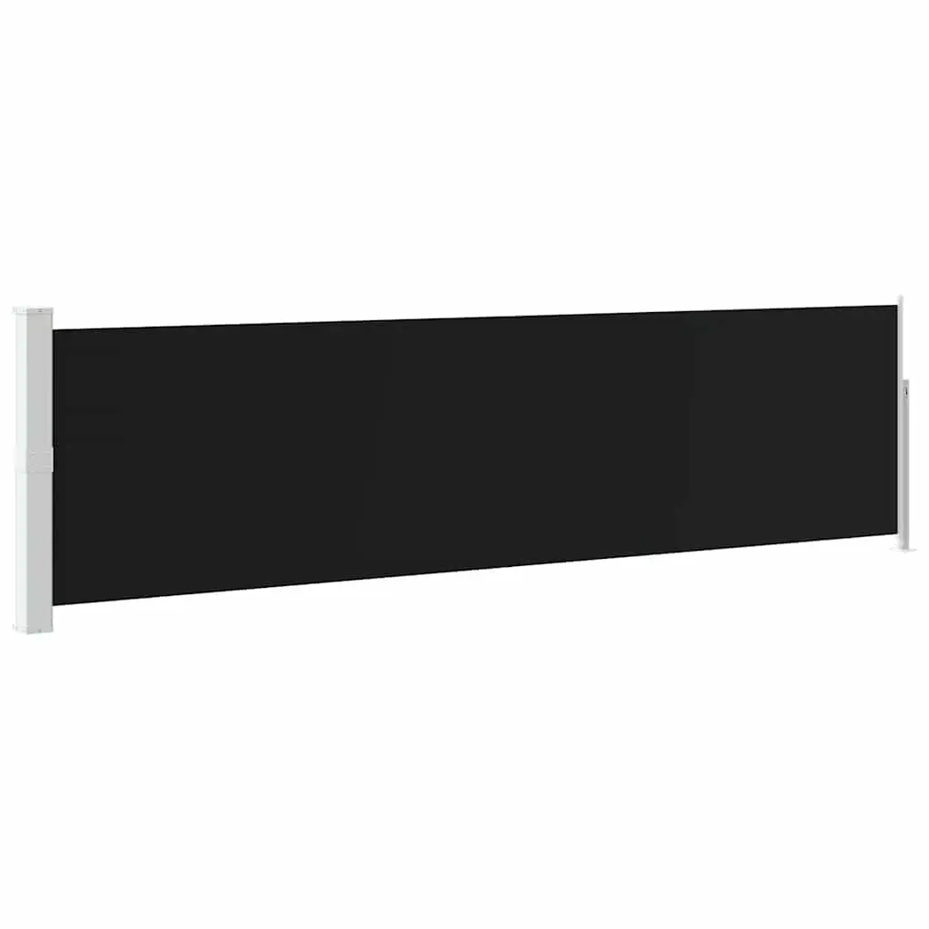 Patio Retractable Side Awning 140x500 cm Black 48394 - Home & Garden