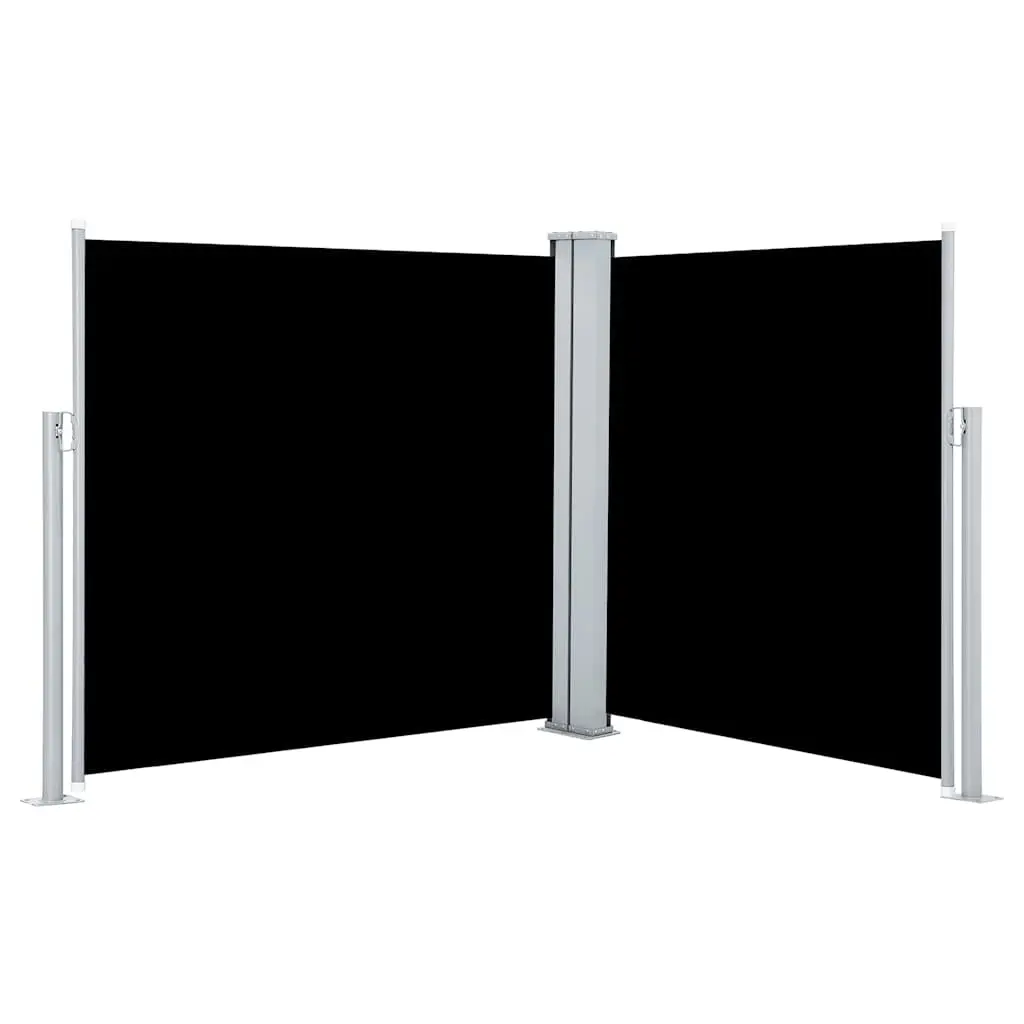 Retractable Side Awning Black 100x600 cm 48442 - Home & Garden