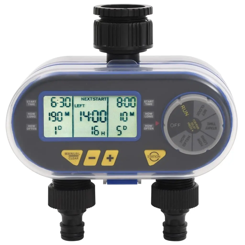 Automatic Digital Water Timer with Dual Outlet 48039 - Home & Garden