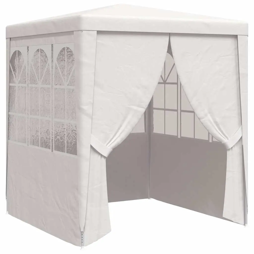 Professional Party Tent with Side Walls 2x2 m White 90 g/m² 48516 - Home & Garden