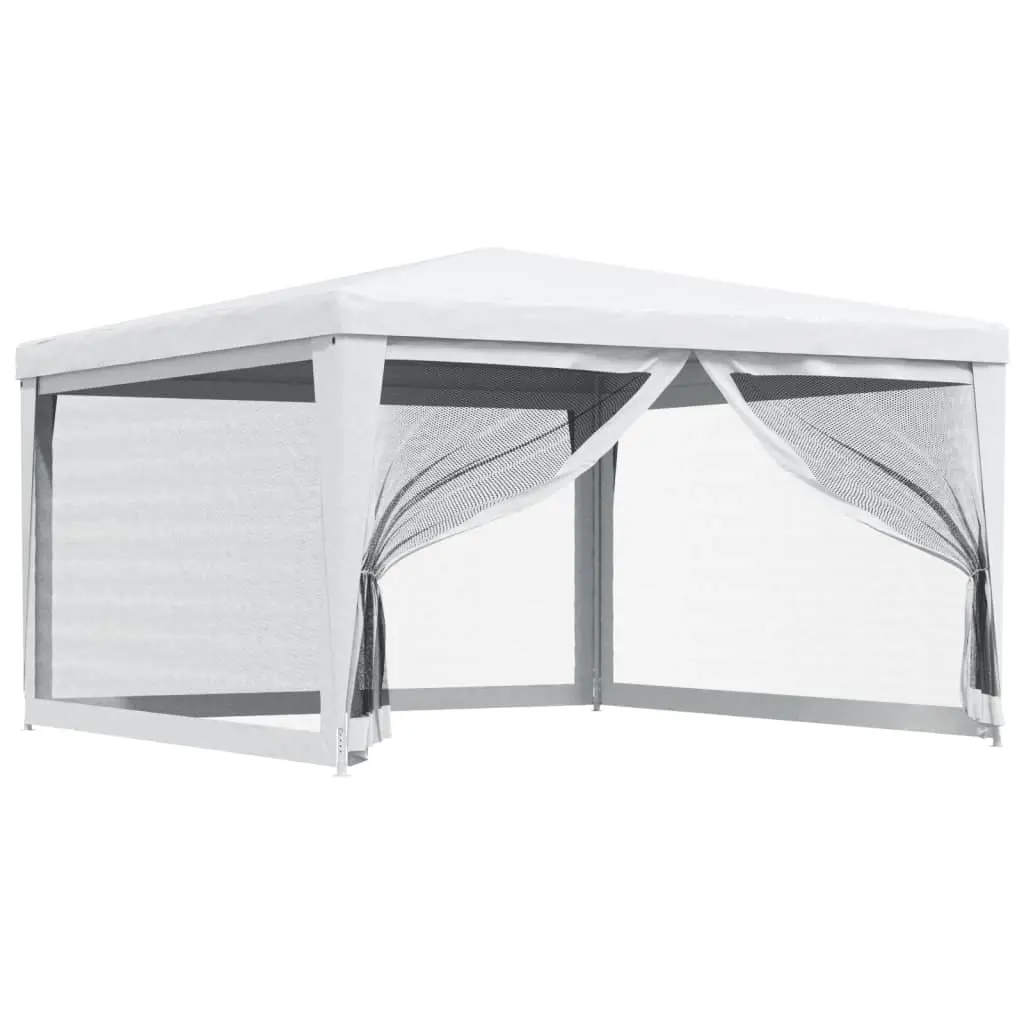 Party Tent with 4 Mesh Sidewalls 4x4 m White 48522 - Home & Garden