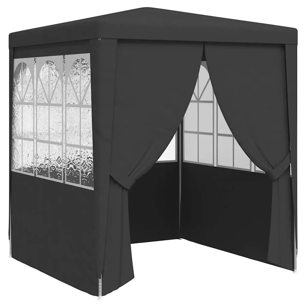 Professional Party Tent with Side Walls 2x2 m Anthracite 90 g/m² 48531 - Home & Garden
