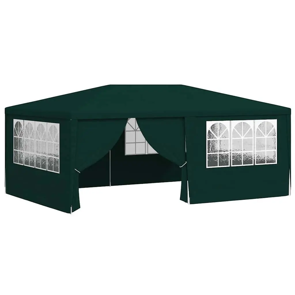 Professional Party Tent with Side Walls 4x6 m Green 90 g/m² 48538 - Home & Garden