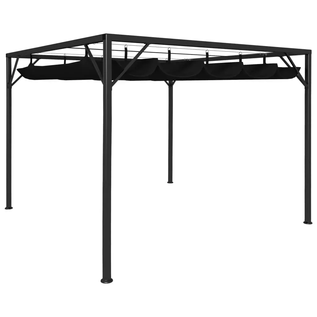Garden Gazebo with Retractable Roof Canopy 3x3 m Anthracite 47954 - Home & Garden