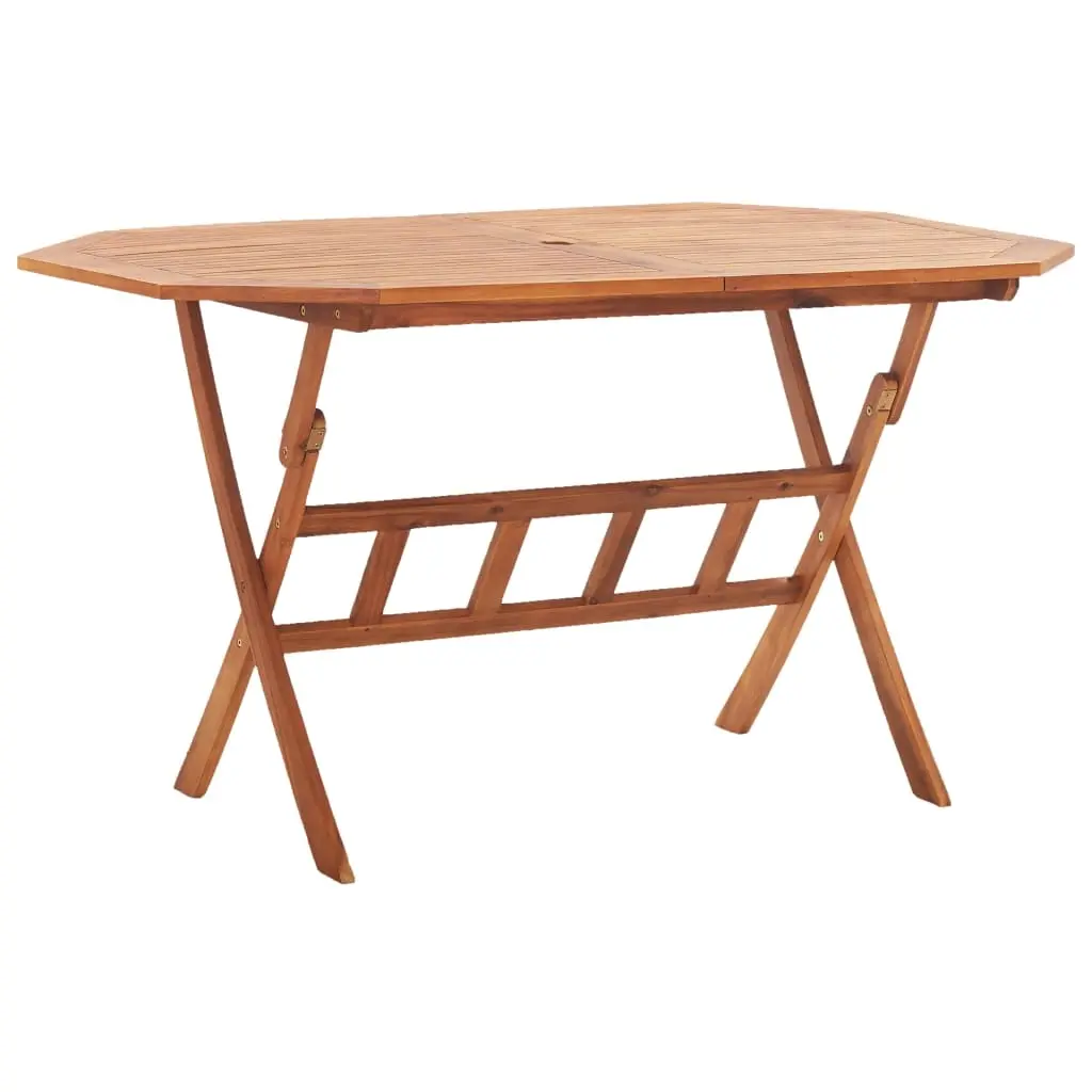 Folding Garden Table 135x85x75 cm Solid Acacia Wood 46657 - Furniture