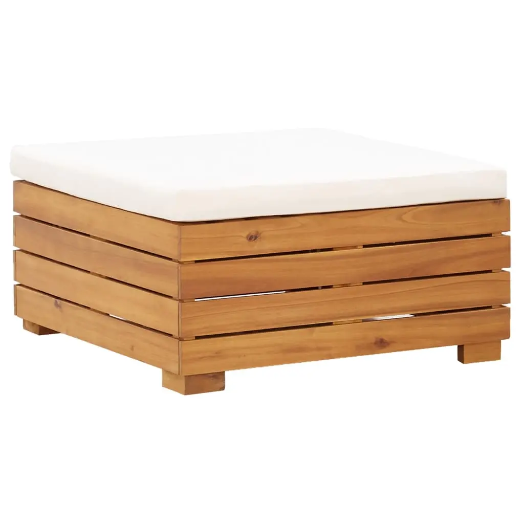 Sectional Footrest 1 pc with Cushion Solid Acacia Wood 46688 - Furniture