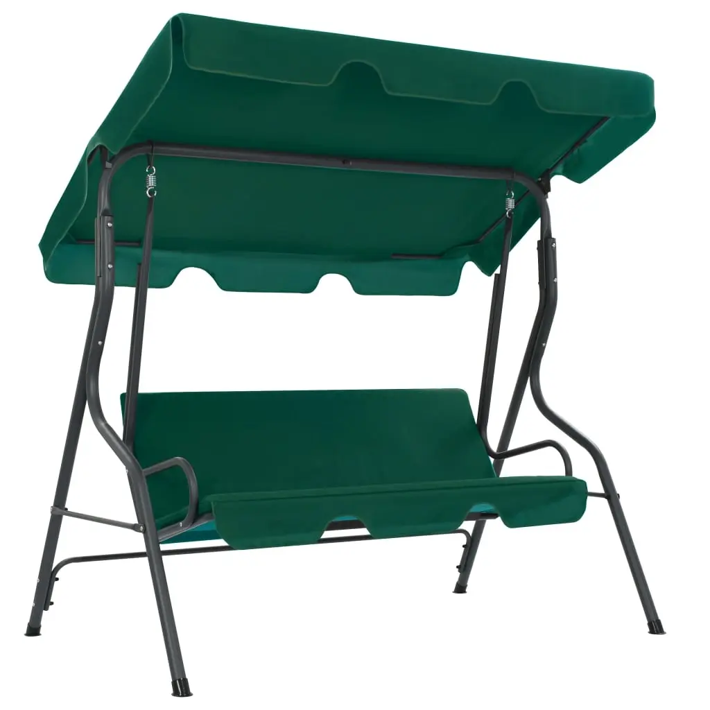 Garden Swing Bench Green 170x110x153 cm Fabric 48556 - Home & Garden