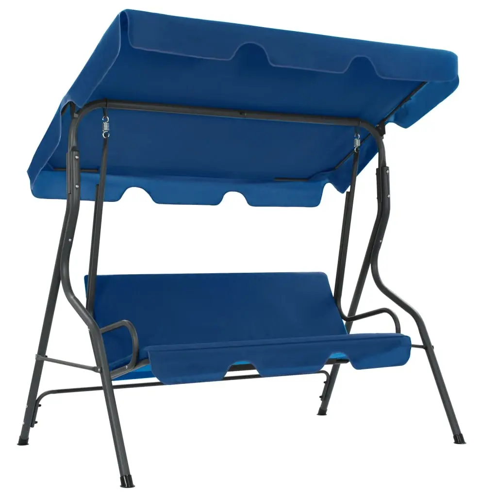 Garden Swing Bench Dark Blue 170x110x153 cm Fabric 48557 - Home & Garden