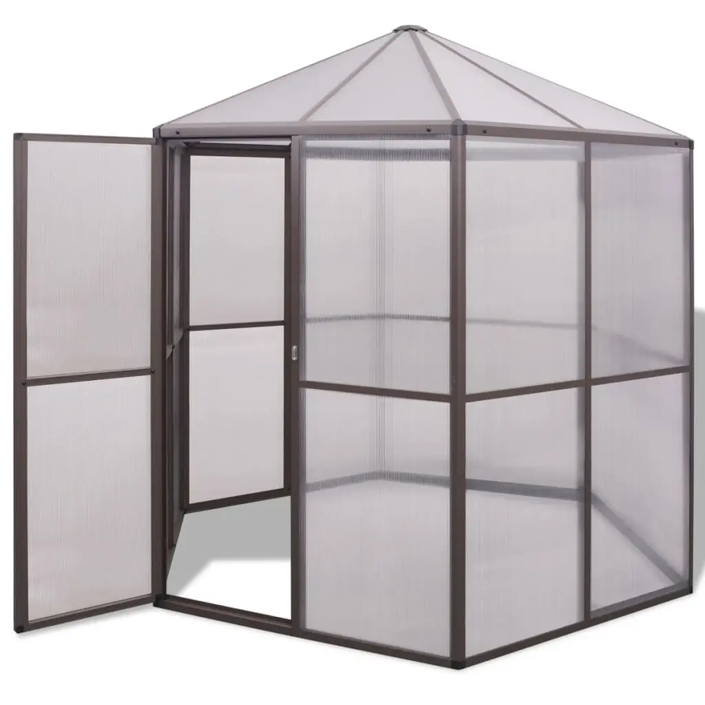 Greenhouse Aluminium 240x211x232 cm 48836 - Home & Garden