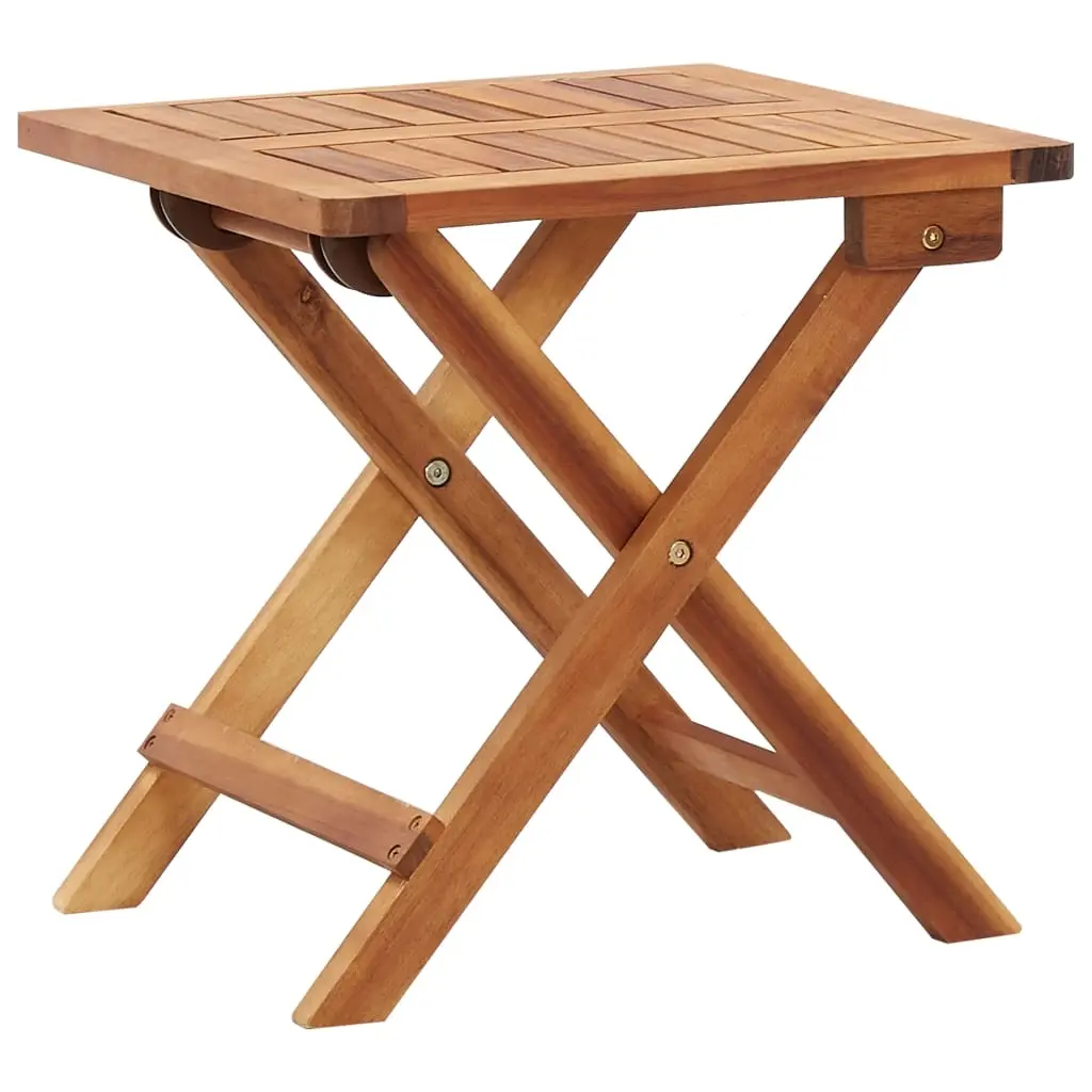 Folding Garden Coffee Table 40x40x40 cm Solid Acacia Wood 46005 - Furniture