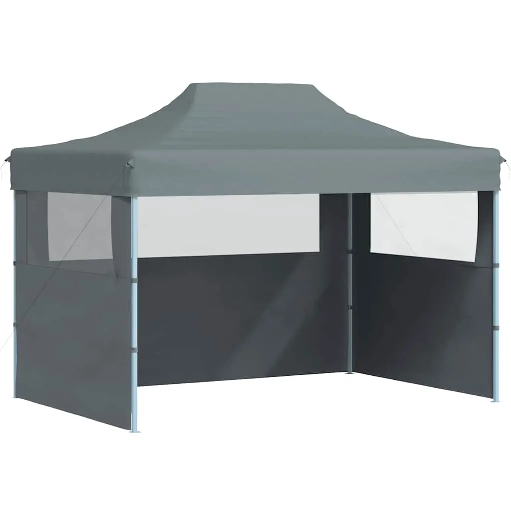 Professional Folding Party Tent with 3 Sidewalls 3x4 m Steel Anthracite 48896 - Home & Garden