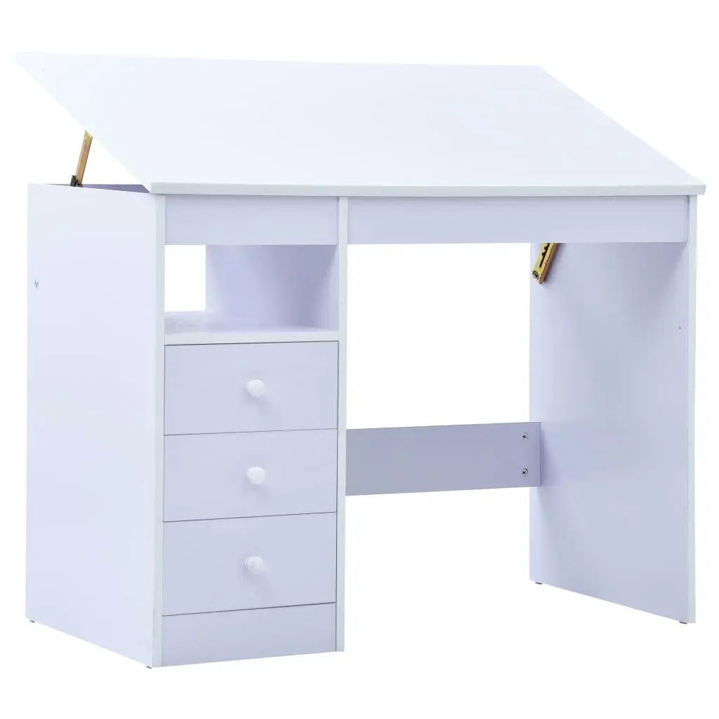 Children Drawing Study Desk Tiltable White 287448 - Up to 70% Off Kids & Baby Furniture