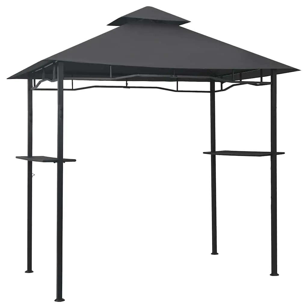 BBQ Gazebo 240x150x255 cm Anthracite Steel 48602 - Home & Garden