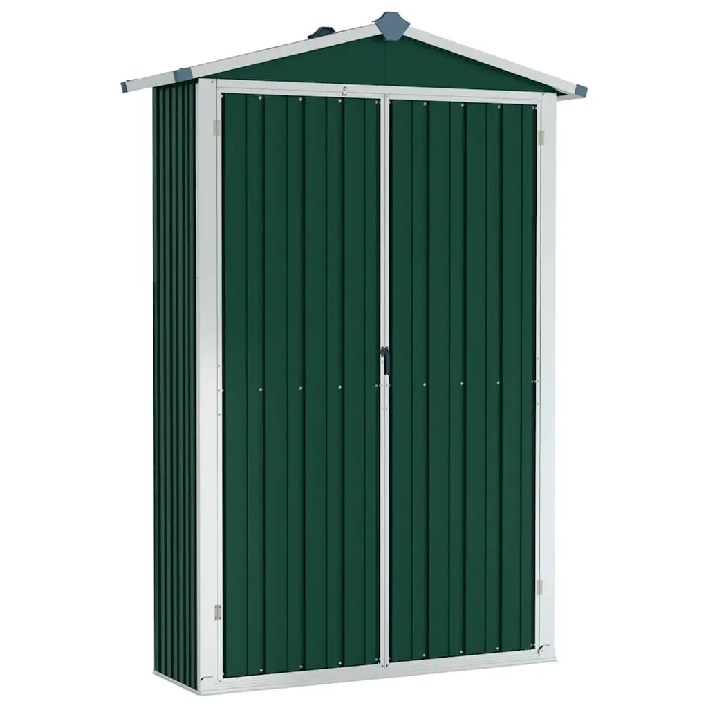 Garden Shed Green 116x45x175 cm Galvanised Steel 46301 - Home & Garden