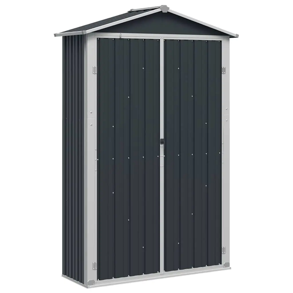 Garden Shed Anthracite 116x45x175 cm Galvanised Steel 46303 - Best Sellers From $10