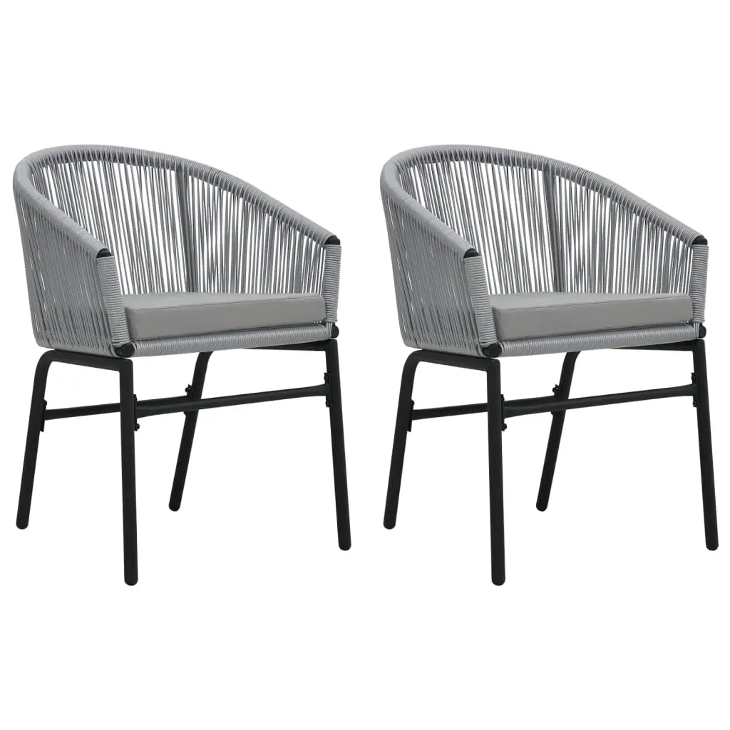 Garden Chairs 2 pcs Anthracite PE Rattan 48137 - Furniture