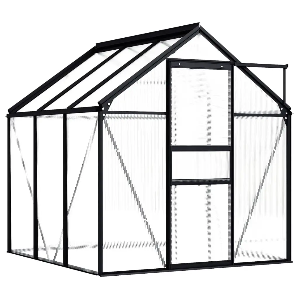 Greenhouse Anthracite Aluminium 3.61 m² 48209 - Home & Garden